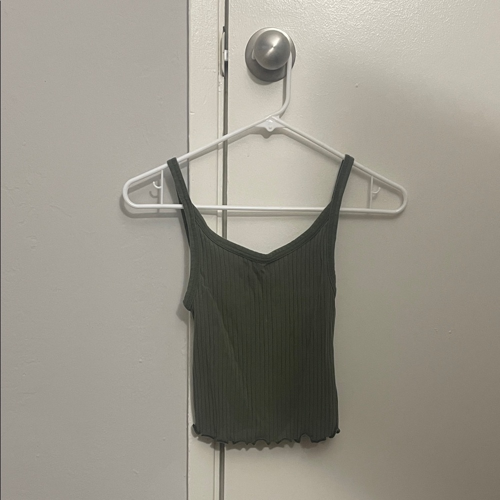Old Navy Dark Green Ribbed Camisole